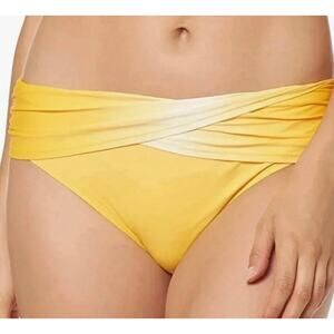 Bleu Rod Beattie Sunset Yellow Ombre Sarong Hipster Bikini Bottom NWT 6